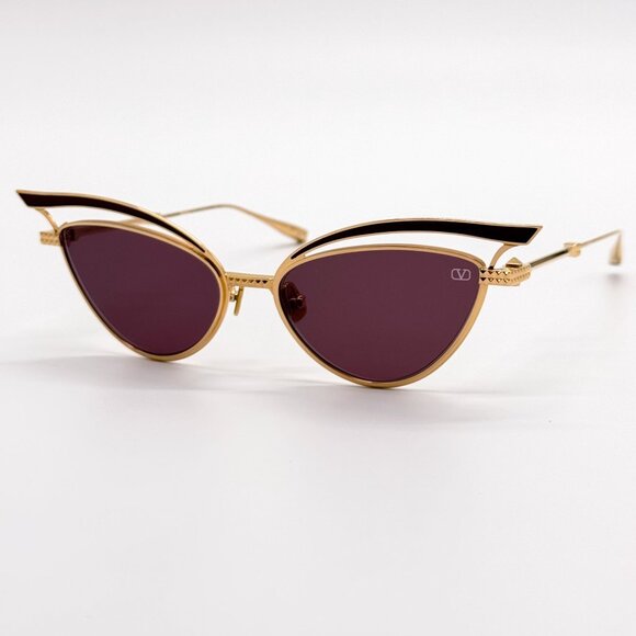 NEW VALENTINO SUNGLASSES WOMEN GOLD VLS-118B EYEWEAR VALENTINO main image 5